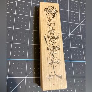 Bible verse flower rubber stamp